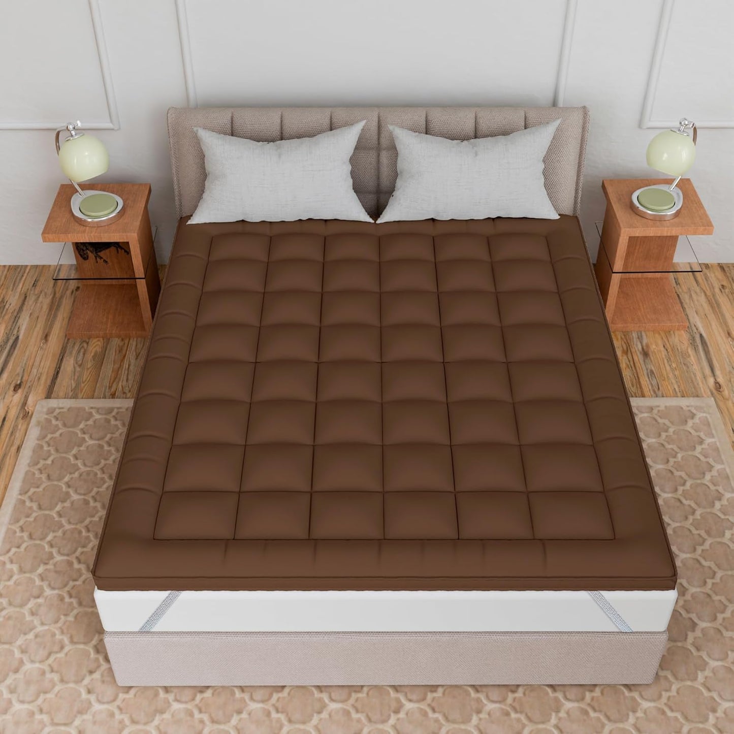 Luxury soft microfiber bed topper queen size by Curious Lifestyle