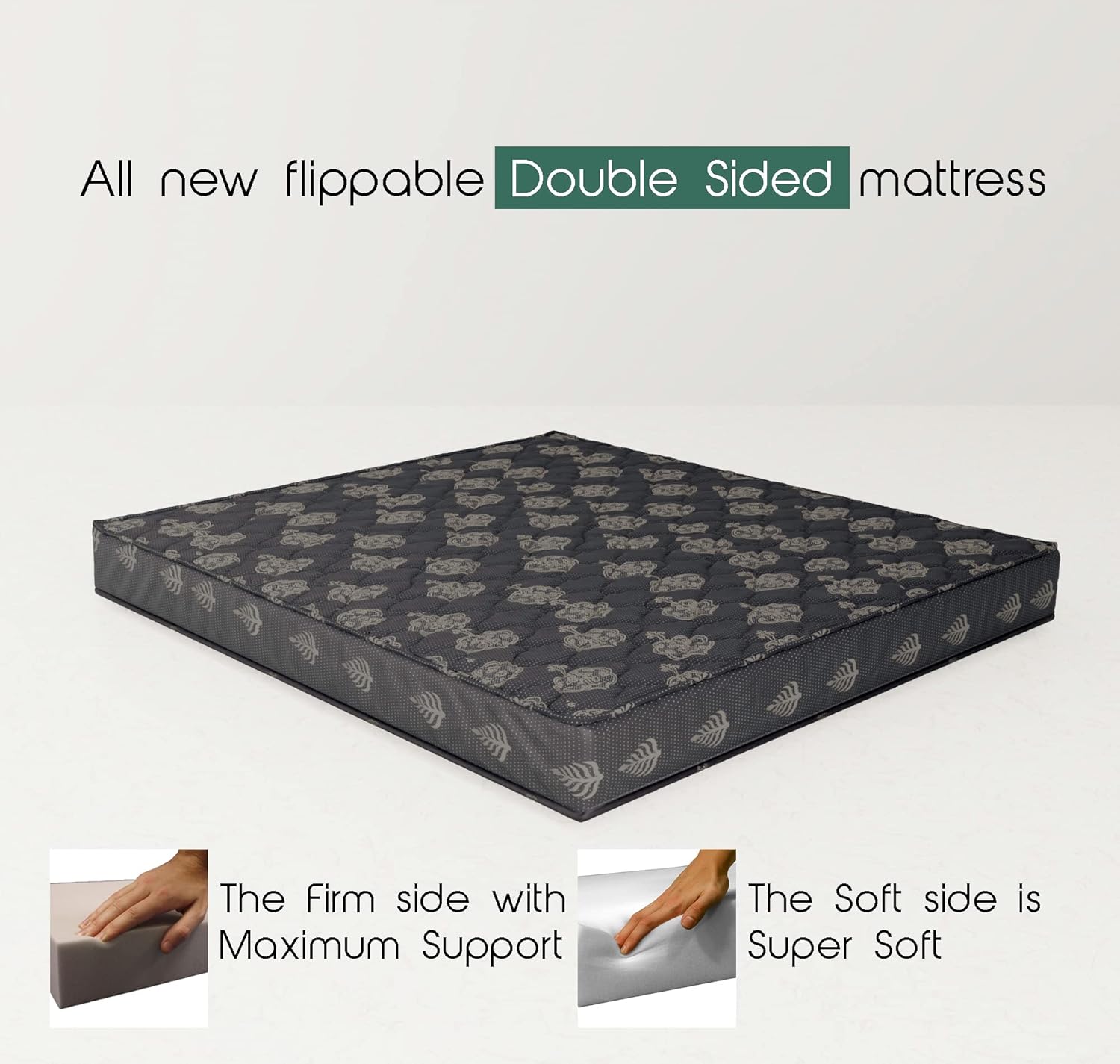 Orthopedic dual comfort mattress for back pain