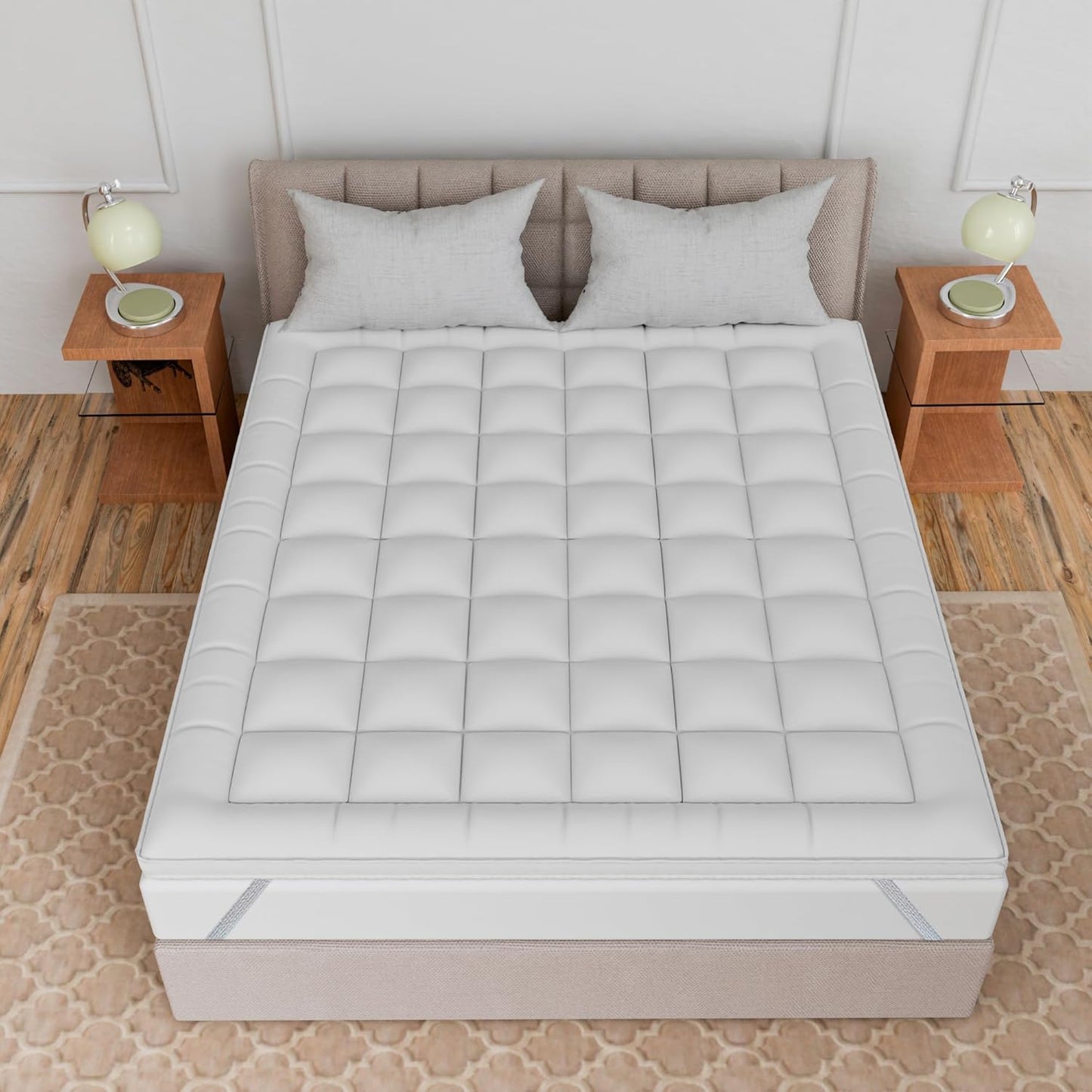 Polyester microfiber mattress padding by Curious Lifestyle for comfort