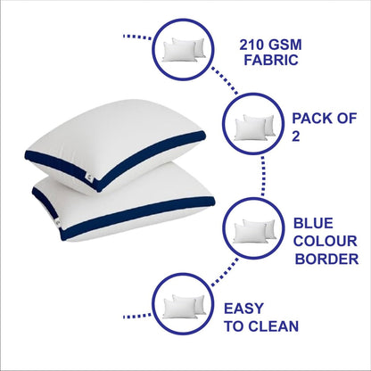 Premium hypoallergenic microfiber filled bed pillows for sleeping