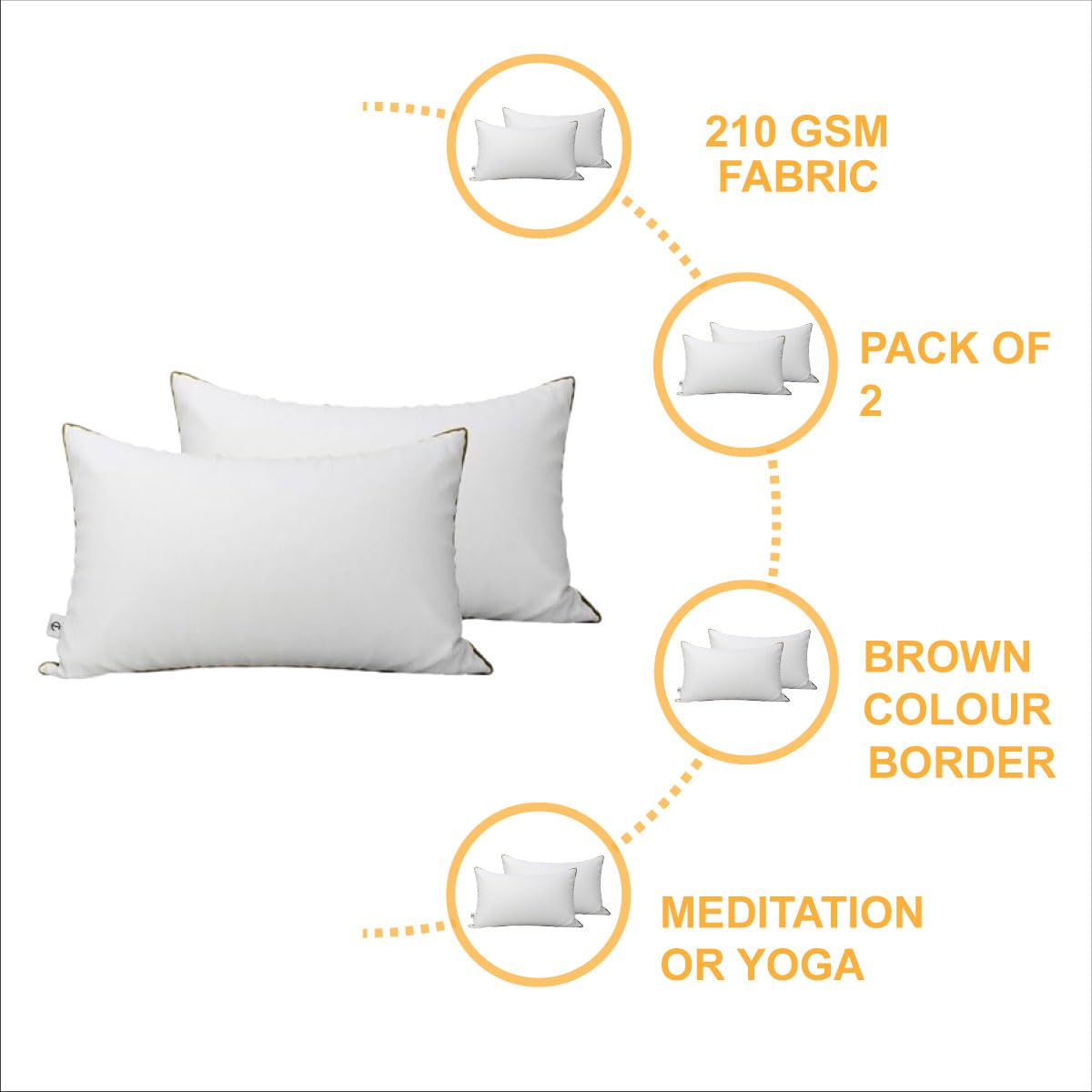 Soft hypoallergenic pillow for home and hotel use