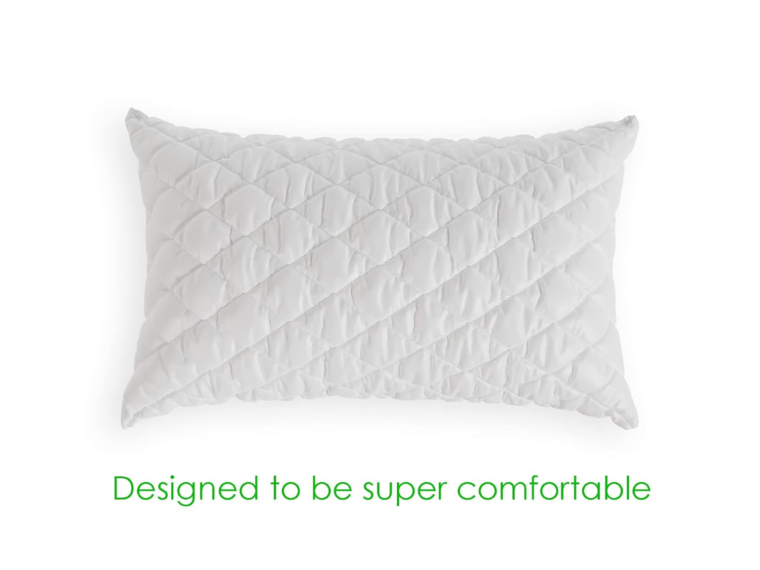Quilted bed pillows with cotton fabric for comfortable sleep