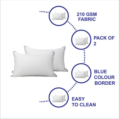 White microfiber bed pillows for side and back sleepers