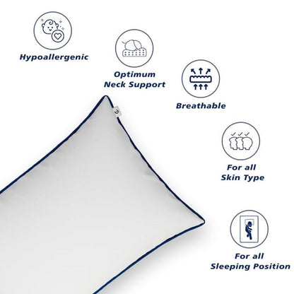 Extra soft cotton and microfiber filled bed pillows