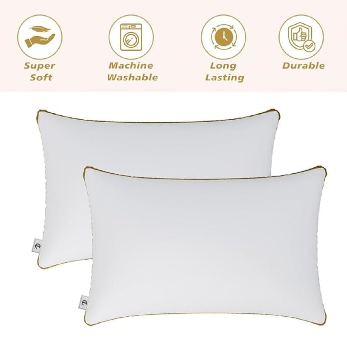 Extra soft cotton fabric sleeping pillow with microfiber fill