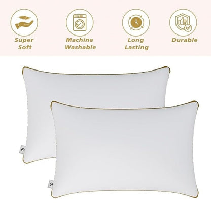 Extra soft cotton fabric sleeping pillow with microfiber fill